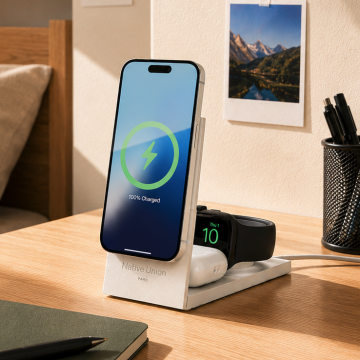 Native Union Rise 3-in-1 Qi2 Magnetic Wireless Charger Sandstone