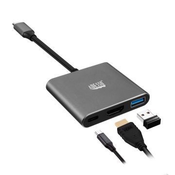 Adesso 3-IN-1 USB-C Multi-Port Docking Station (TAA Compliant)