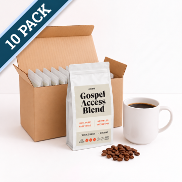 Gospel Access Blend Coffee, Medium Roast, 12 Oz. Bag (10-Pack)