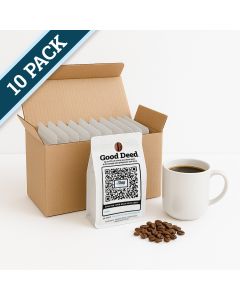 Good Deed Coffee - Whole Bean, Medium Roast, 12 Oz. Bag (10-Pack)